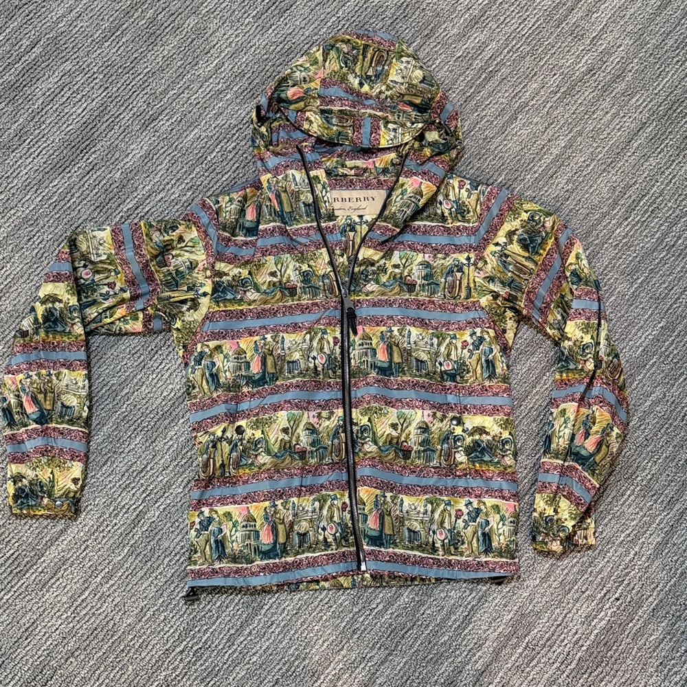 Burberry Patterned Hooded Raincoat